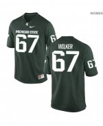 Women's Bryce Wilker Michigan State Spartans #67 Nike NCAA Green Authentic College Stitched Football Jersey LG50Z53BR